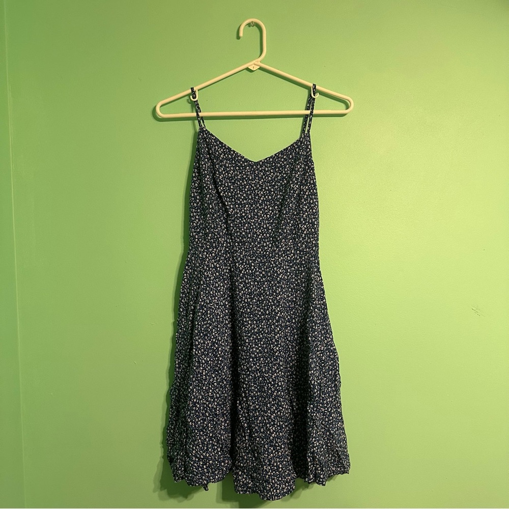Old Navy blue floral dress size small